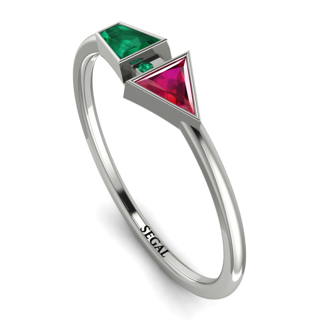 Geometrical Arrow Emerald Ring - Gracie No. 27