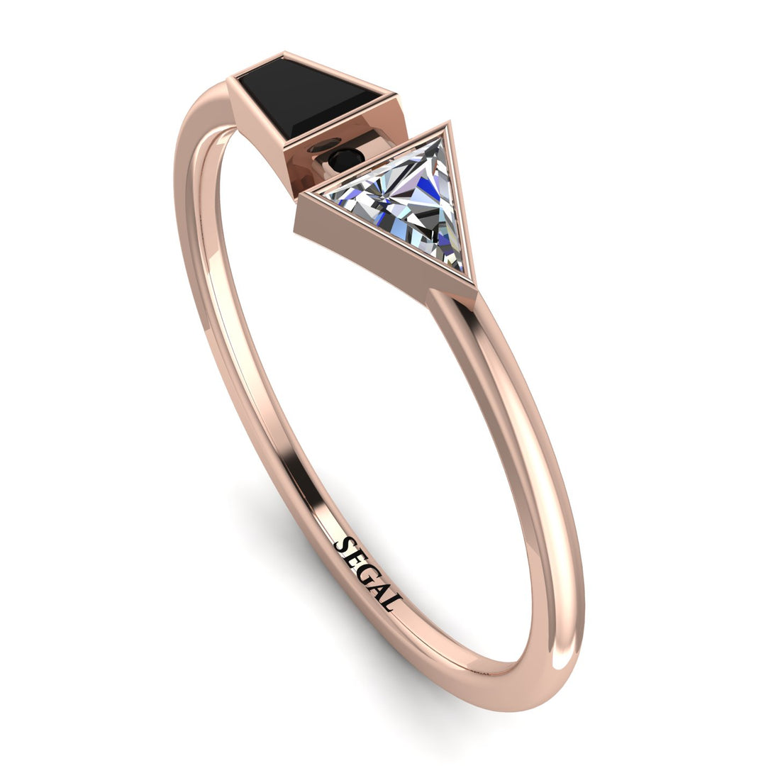 Geometrical Arrow Black Diamond Ring - Gracie No. 32