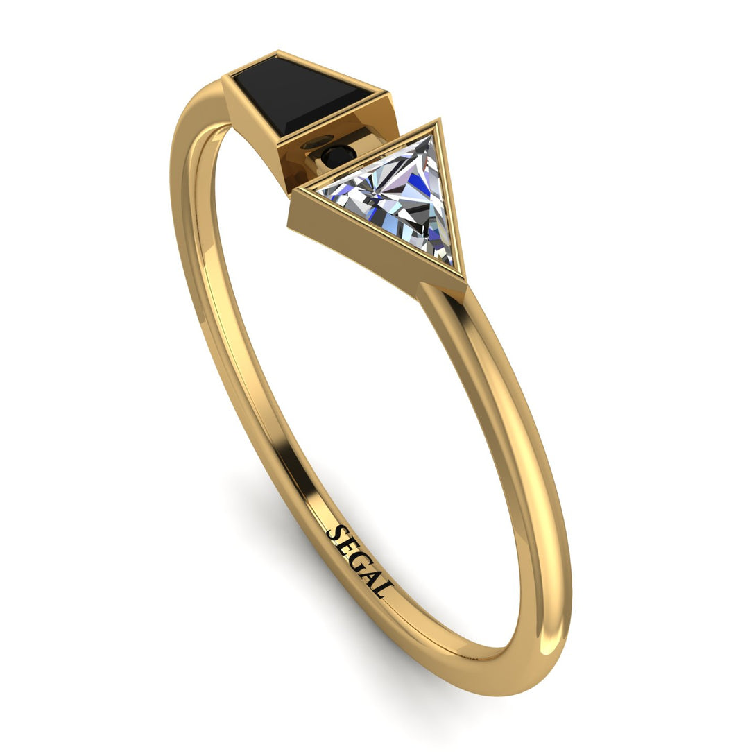 Geometrical Arrow Black Diamond Ring - Gracie No. 31