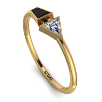 Geometrical Arrow Black Diamond Ring - Gracie No. 31 image 1