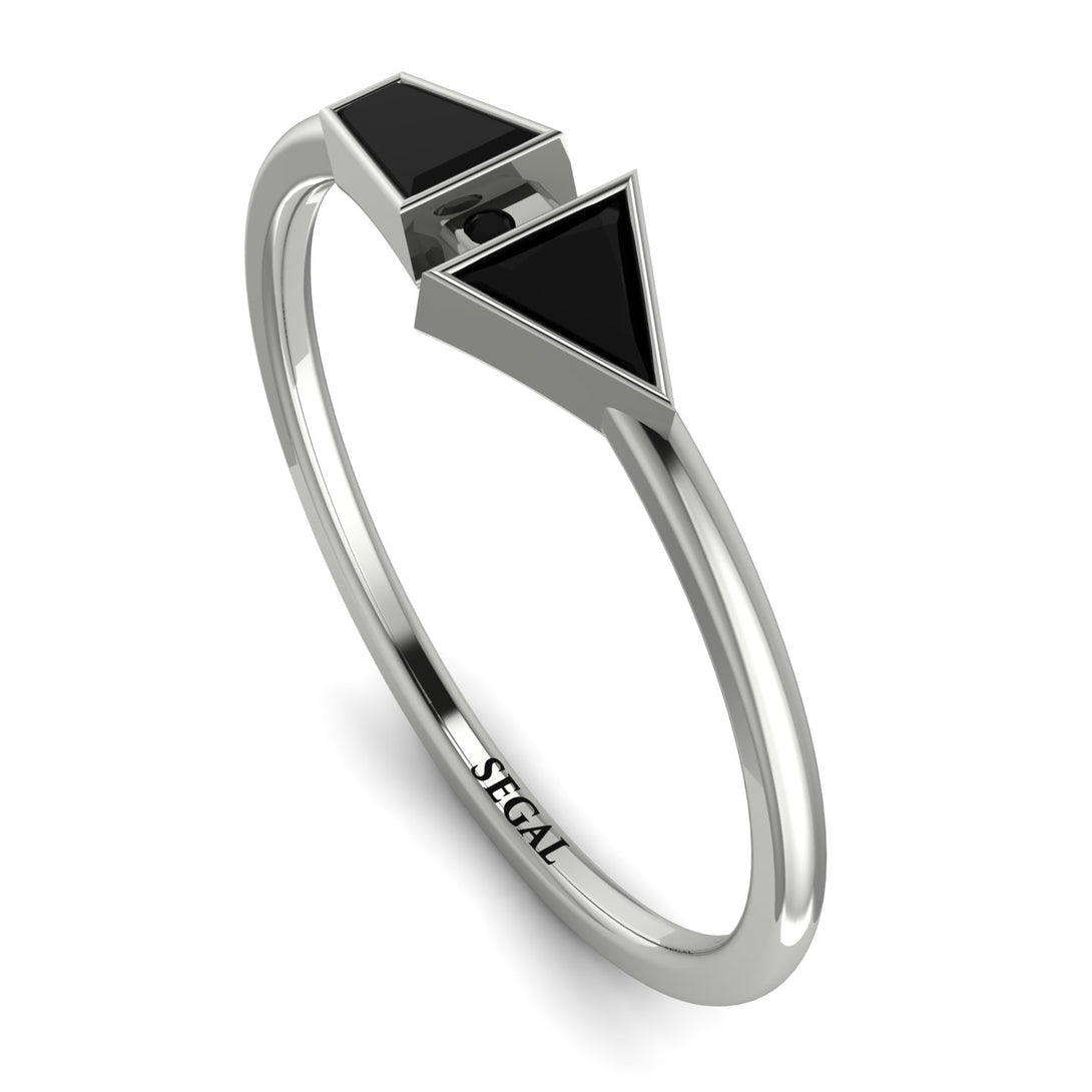 Geometrical Arrow Black Diamond Ring - Gracie No. 39