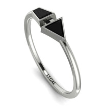 Geometrical Arrow Black Diamond Ring - Gracie No. 39 image 1
