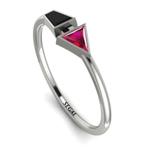 Geometrical Arrow Black Diamond Ring - Gracie No. 42 image 1