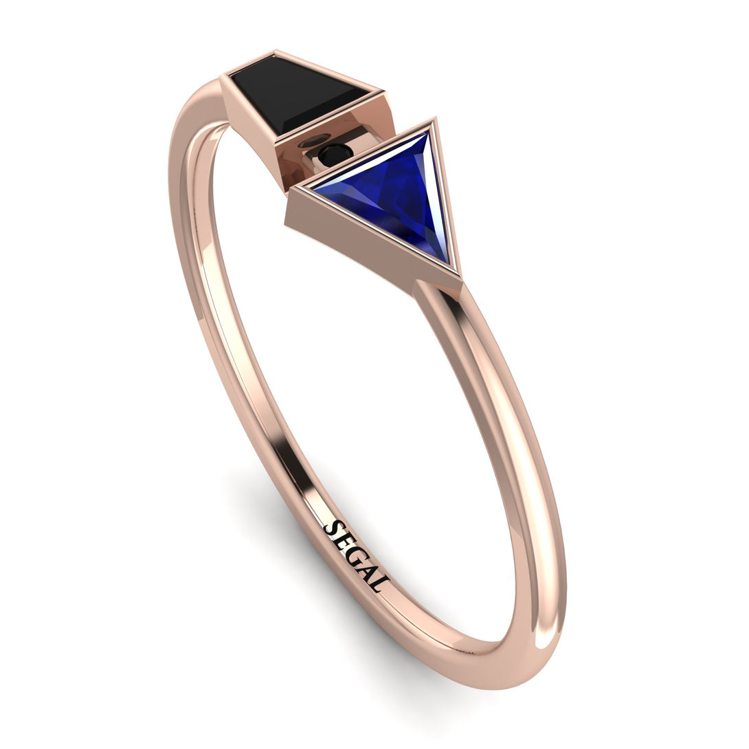 Geometrical Arrow Black Diamond Ring - Gracie No. 44