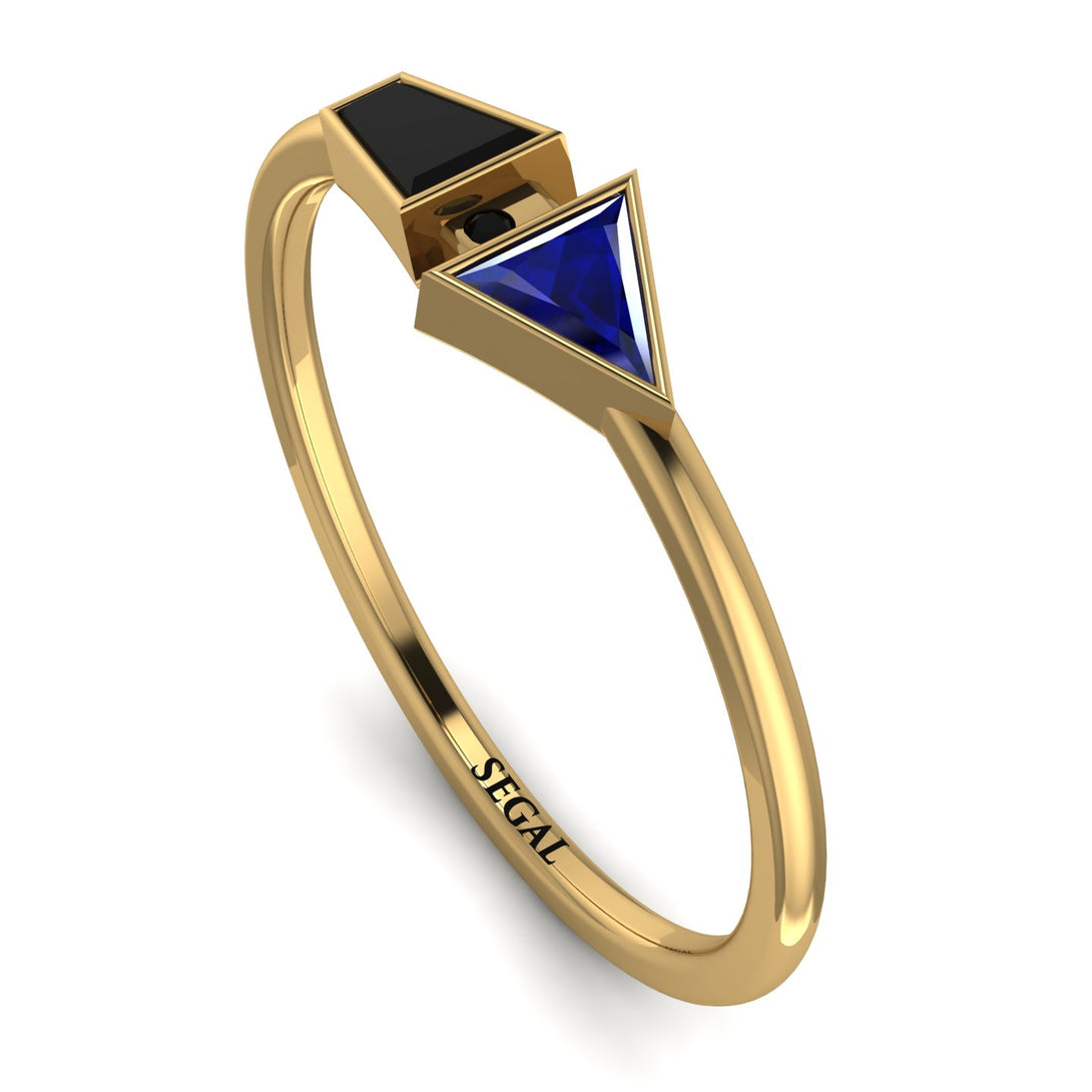 Geometrical Arrow Black Diamond Ring - Gracie No. 43