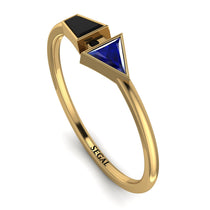 Geometrical Arrow Black Diamond Ring - Gracie No. 43 image 1