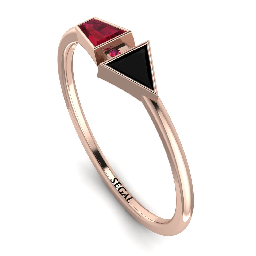 Geometrical Arrow Ruby Ring - Gracie No. 53