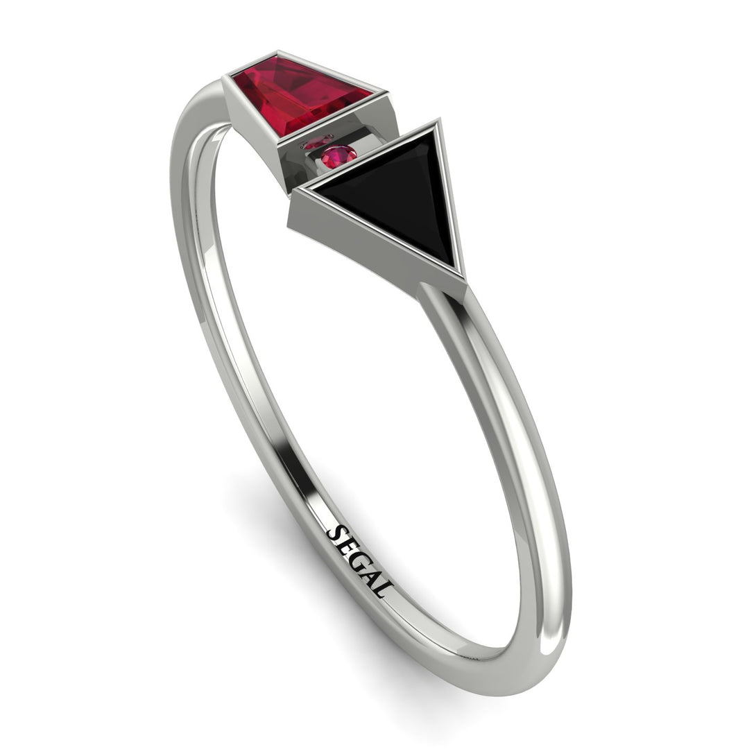 Geometrical Arrow Ruby Ring - Gracie No. 54