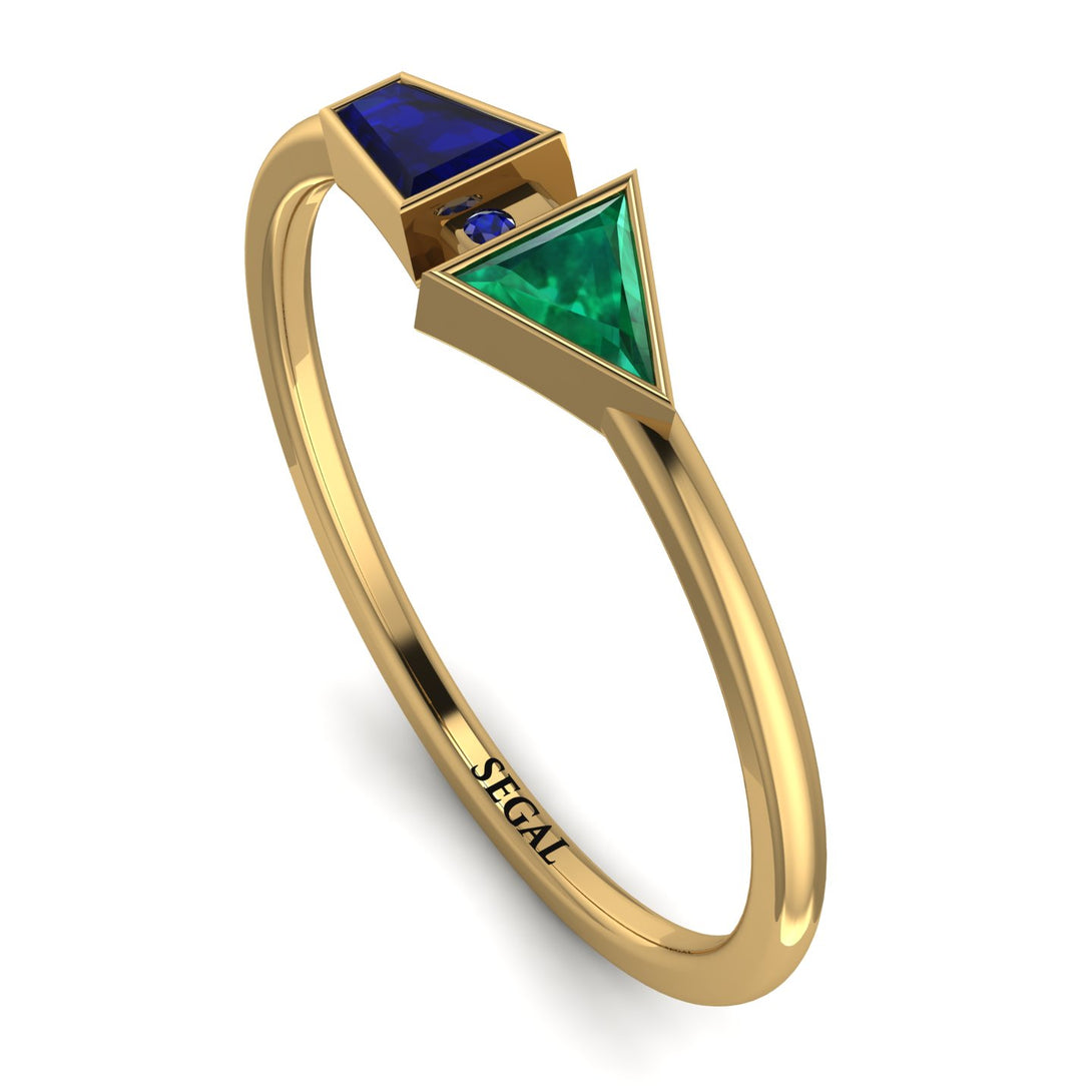 Geometrical Arrow Sapphire Ring - Gracie No. 64