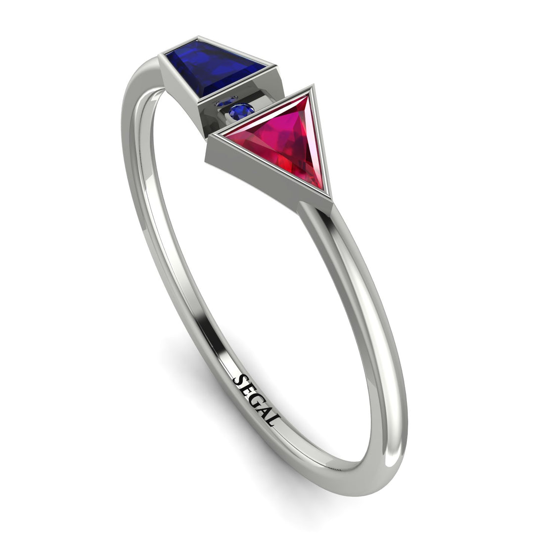 Geometrical Arrow Sapphire Ring - Gracie No. 72