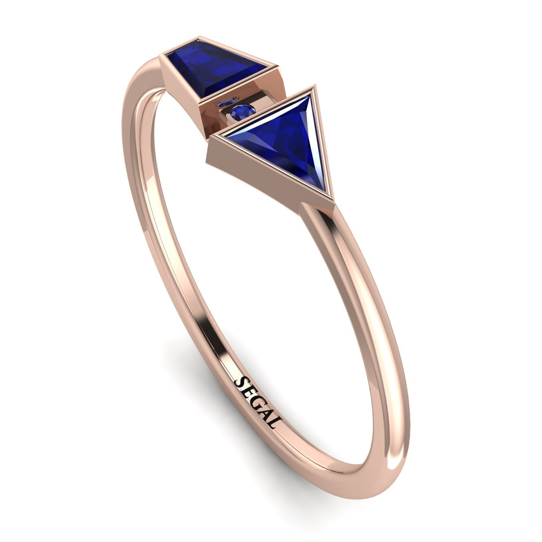 Geometrical Arrow Sapphire Ring - Gracie No. 74