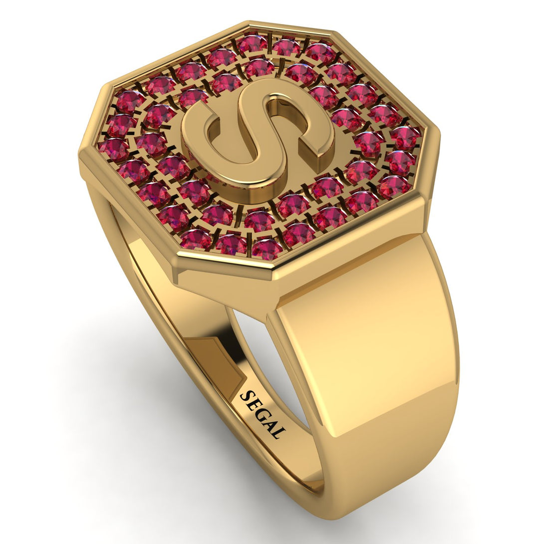 Personalized Signature Ruby Ring - Emersyn No. 10