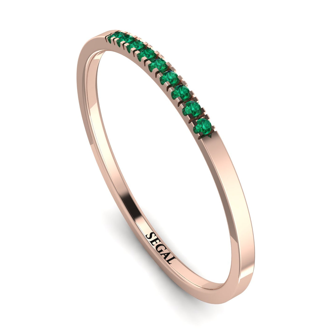 Thin Eternity Emerald Band - Daisy No. 5