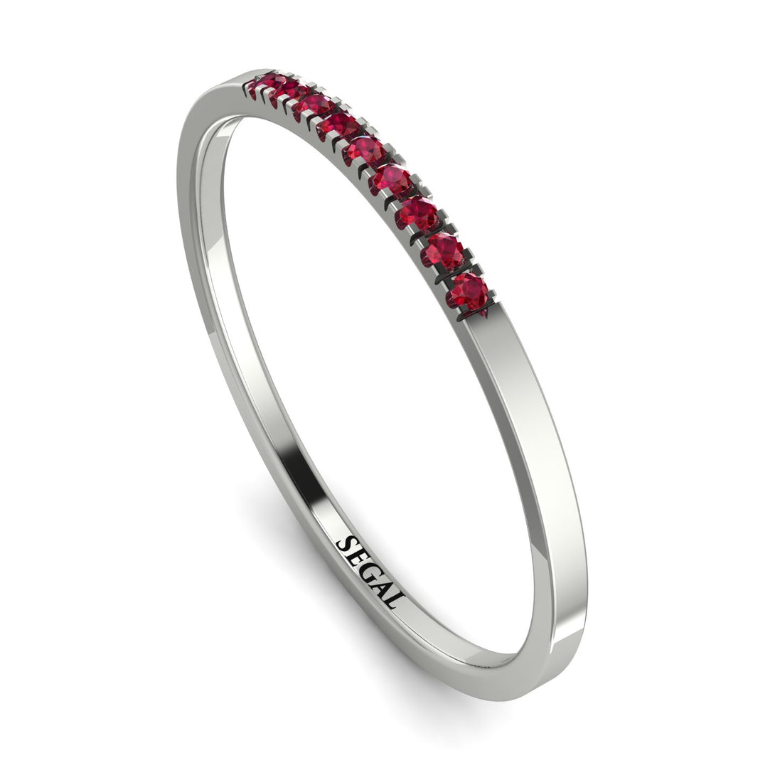 Thin Eternity Ruby Band - Daisy No. 12