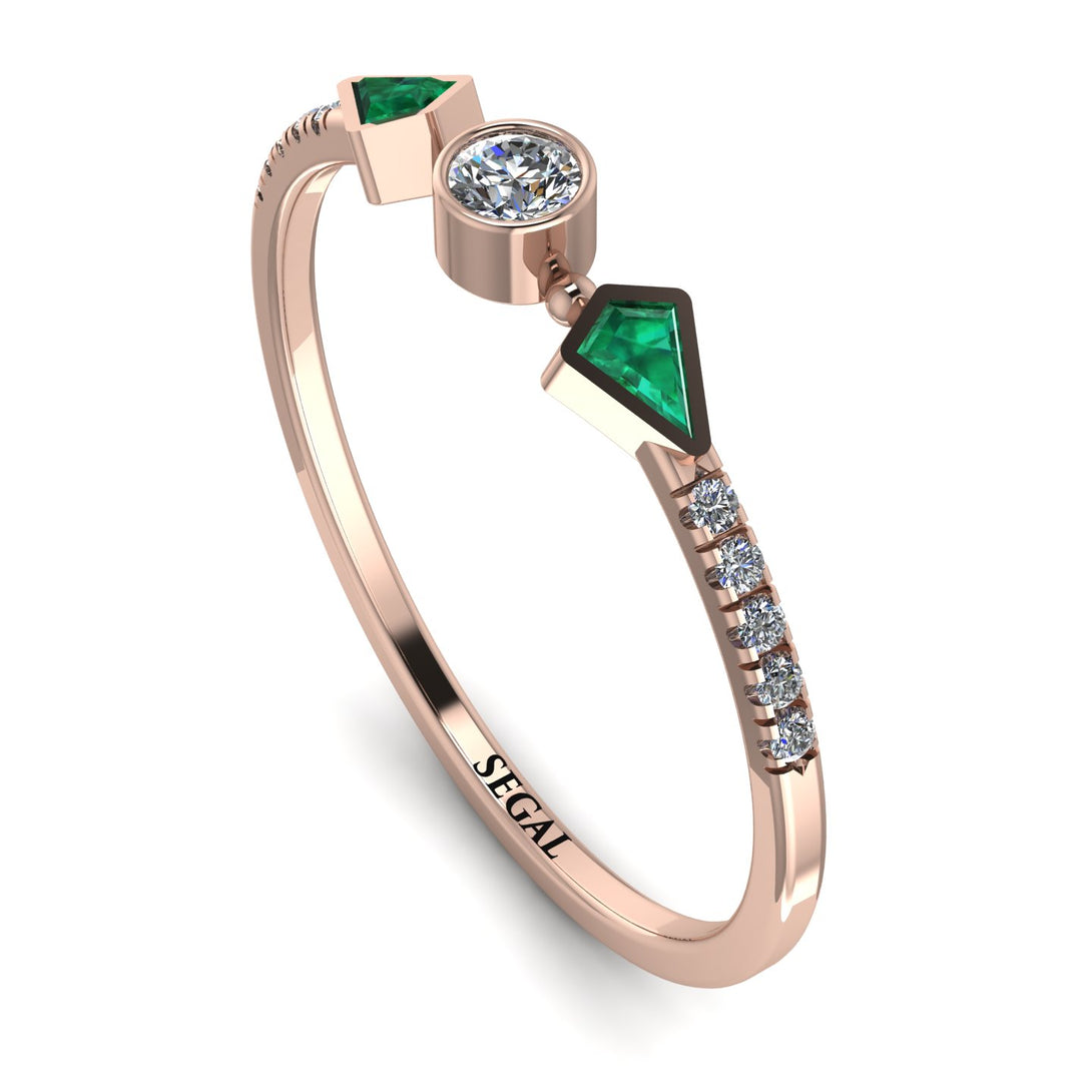Minimalist Geometric Diamond Ring - Kimberly No. 5