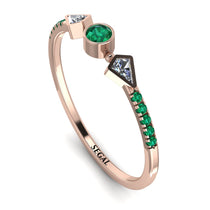Minimalist Geometric Emerald Ring - Kimberly No. 17 image 1