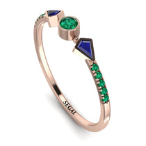 Minimalist Geometric Emerald Ring - Kimberly No. 29 image 1