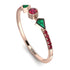 Minimalist Geometric Ruby Ring - Kimberly No. 50 image 1