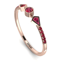 Minimalist Geometric Ruby Ring - Kimberly No. 56 image 1