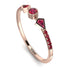 Minimalist Geometric Ruby Ring - Kimberly No. 56
