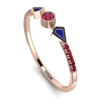 Minimalist Geometric Ruby Ring - Kimberly No. 59 image 1