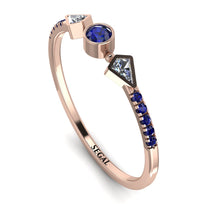 Minimalist Geometric Sapphire Ring - Kimberly No. 62 image 1