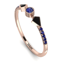 Minimalist Geometric Sapphire Ring - Kimberly No. 68 image 1