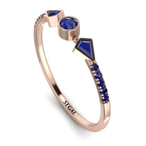 Minimalist Geometric Sapphire Ring - Kimberly No. 74 image 1
