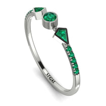 Minimalist Geometric Emerald Ring - Kimberly No. 21 image 1