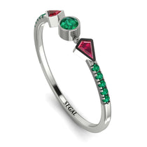 Minimalist Geometric Emerald Ring - Kimberly No. 27 image 1