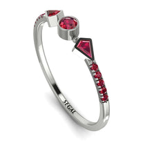 Minimalist Geometric Ruby Ring - Kimberly No. 57 image 1