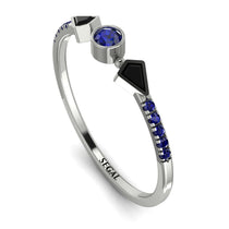 Minimalist Geometric Sapphire Ring - Kimberly No. 69 image 1
