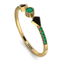 Minimalist Geometric Emerald Ring - Kimberly No. 22 image 1