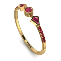 Minimalist Geometric Ruby Ring - Kimberly No. 55 image 1