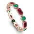 Emerald Cut Ruby Bezel Eternity Ring - Genevieve No. 26 image 1