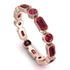 Emerald Cut Ruby Bezel Eternity Ring - Genevieve No. 56 image 1