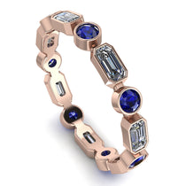 Emerald Cut Diamond Bezel Eternity Ring - Genevieve No. 62 image 1