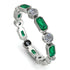 Emerald Cut Emerald Bezel Eternity Ring - Genevieve No. 6 image 1
