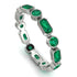 Emerald Cut Emerald Bezel Eternity Ring - Genevieve No. 21