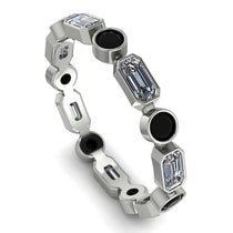 Emerald Cut Diamond Bezel Eternity Ring - Genevieve No. 33 image 1