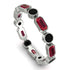 Emerald Cut Ruby Bezel Eternity Ring - Genevieve No. 42 image 1