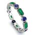 Emerald Cut Emerald Bezel Eternity Ring - Genevieve No. 66 image 1