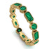Emerald Cut Emerald Bezel Eternity Ring - Genevieve No. 19 image 1