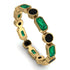 Emerald Cut Emerald Bezel Eternity Ring - Genevieve No. 34 image 1
