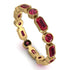 Emerald Cut Ruby Bezel Eternity Ring - Genevieve No. 55 image 1