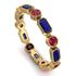 Emerald Cut Sapphire Bezel Eternity Ring - Genevieve No. 58 image 1