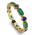 Emerald Cut Emerald Bezel Eternity Ring - Genevieve No. 64 image 1