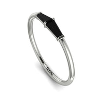 Thin Baguette Black Diamond Ring - Julianna No. 9 image 1