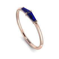 Thin Baguette Sapphire Ring - Julianna No. 14 image 1