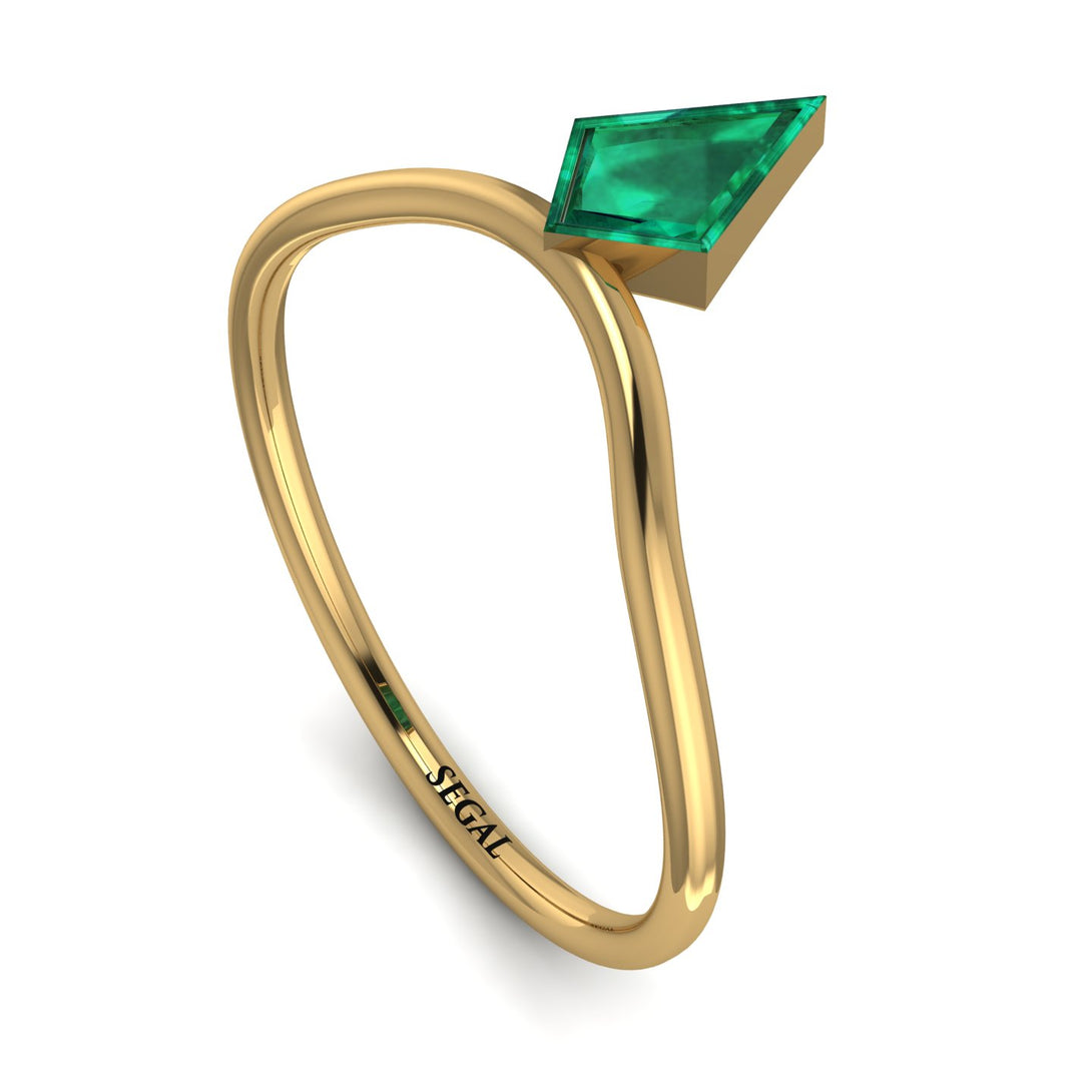 Kite Stepcut Emerald Ring - Leila No. 4